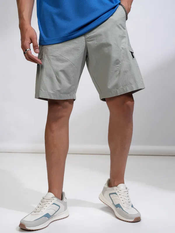 Highlander Men Green Regular Fit Shorts