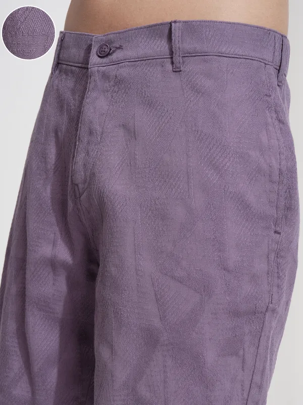 Highlander Men Purple Cotton Shorts