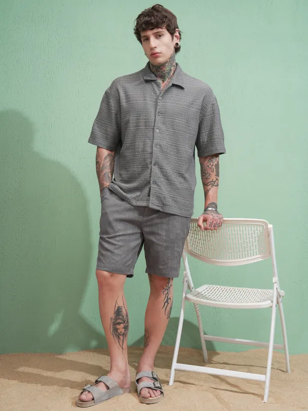 Highlander Men Grey Regular Fit Shorts