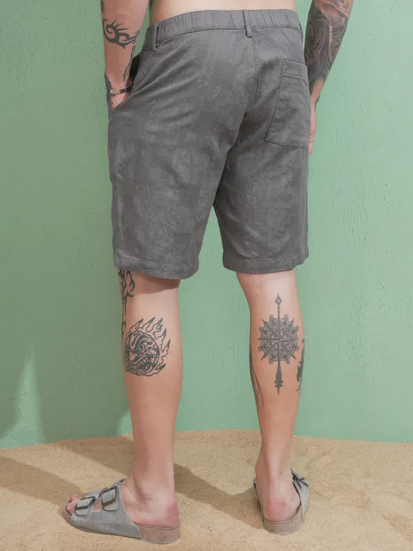 Highlander Men Grey Regular Fit Shorts