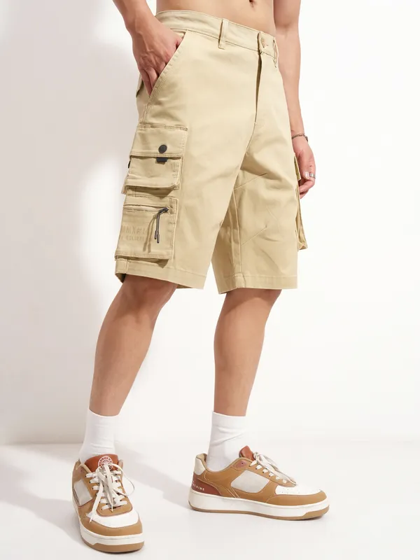 Highlander Men Brown Regular Fit Cargo Shorts