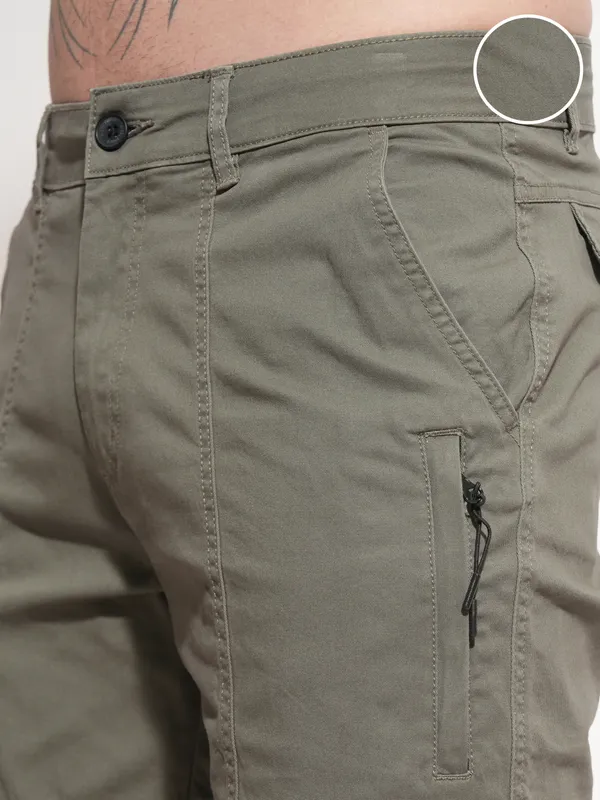 Highlander Men Teal Relaxed Fit Cargo Shorts