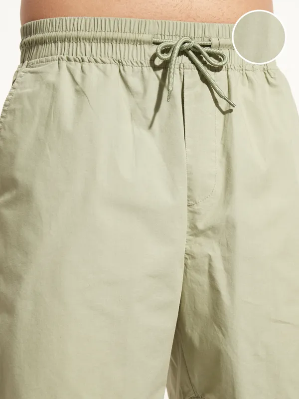 Highlander Men Olive Relaxed Fit Shorts
