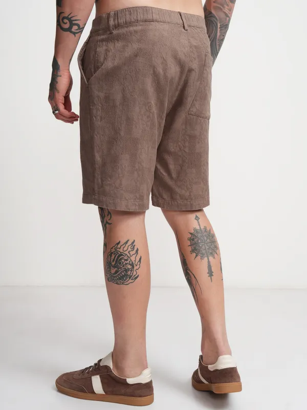 Highlander Men Brown Regular Shorts