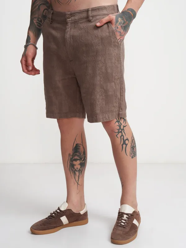 Highlander Men Brown Regular Shorts