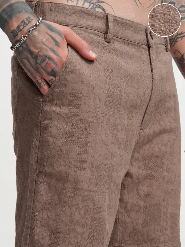 Highlander Men Brown Regular Shorts