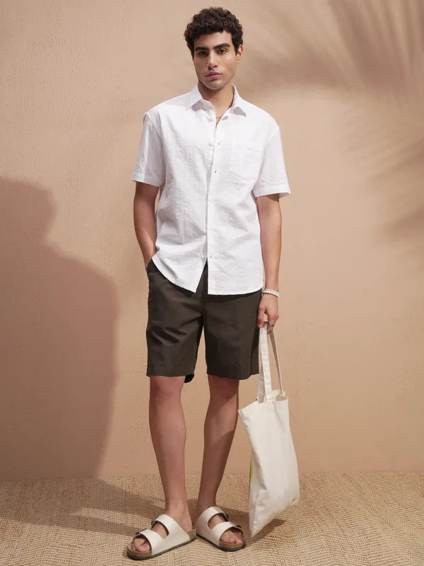 Highlander Men Black Loose Fit Shorts