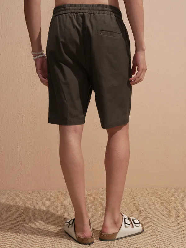 Highlander Men Black Loose Fit Shorts