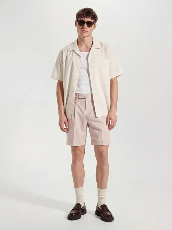 Highlander Men Pink Relaxed Fit Chino Shorts