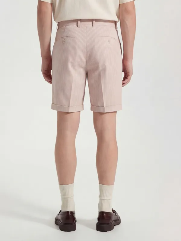 Highlander Men Pink Relaxed Fit Chino Shorts