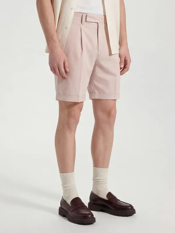 Highlander Men Pink Relaxed Fit Chino Shorts