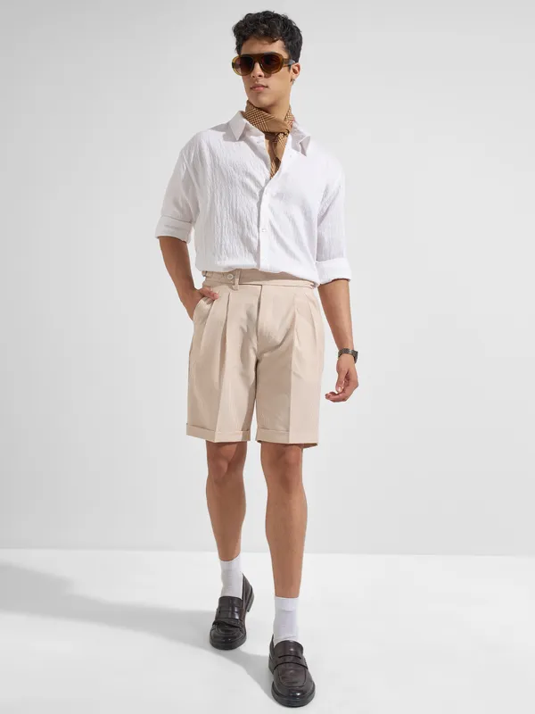 Highlander Men Pink Relaxed Fit Chino Shorts