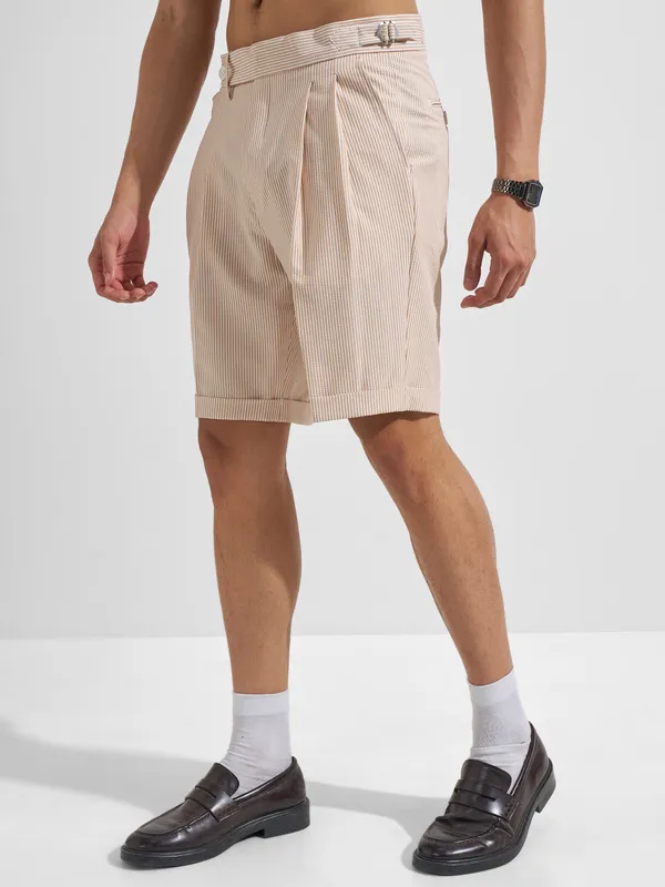 Highlander Men Pink Relaxed Fit Chino Shorts