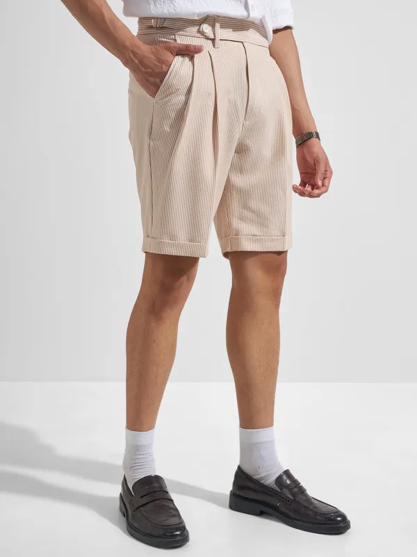 Highlander Men Pink Relaxed Fit Chino Shorts