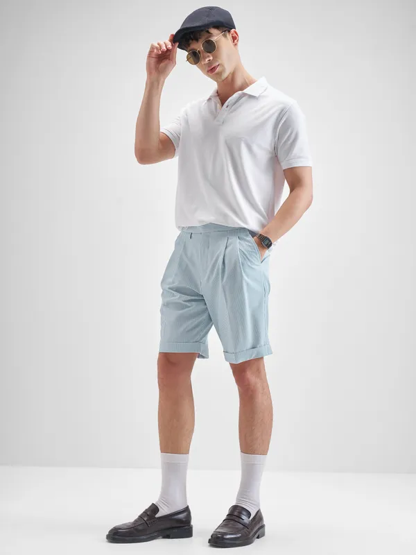 Highlander Men Blue Relaxed Fit Regular Shorts