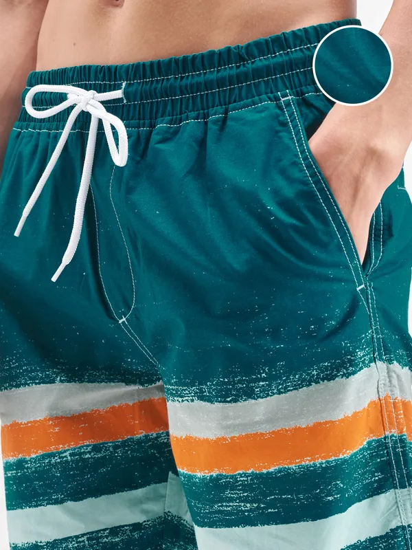 Highlander Men Teal Regular Fit Shorts
