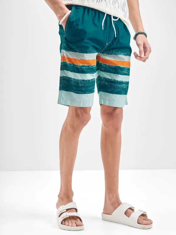 Highlander Men Teal Regular Fit Shorts