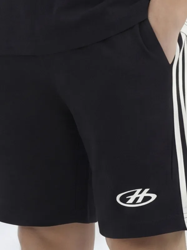 Highlander Men Black Relaxed Fit Regular Shorts