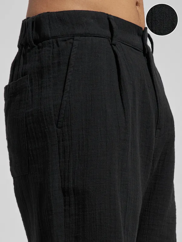 Highlander Men Black Relaxed Fit Regular Shorts