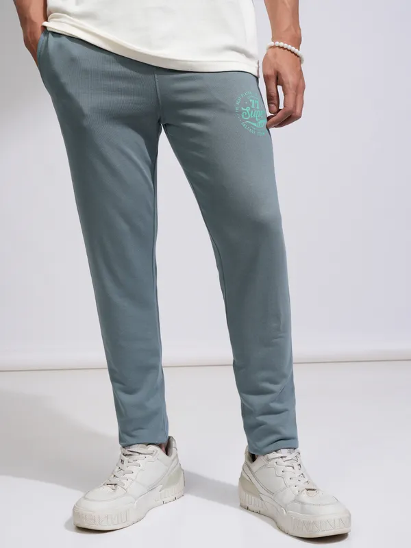 Highlander Men Grey Slim Fit Track Pant