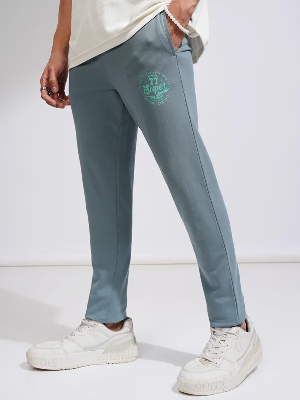 Highlander Men Grey Slim Fit Track Pant