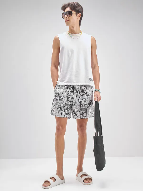 Marvel By Highlander Men White Black Panther Cotton Boxers