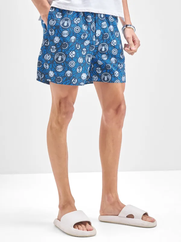 Marvel By Highlander Men Blue Avengers Cotton Boxers