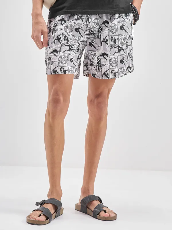 Marvel By Highlander Men White Spider-Man Cotton Boxers