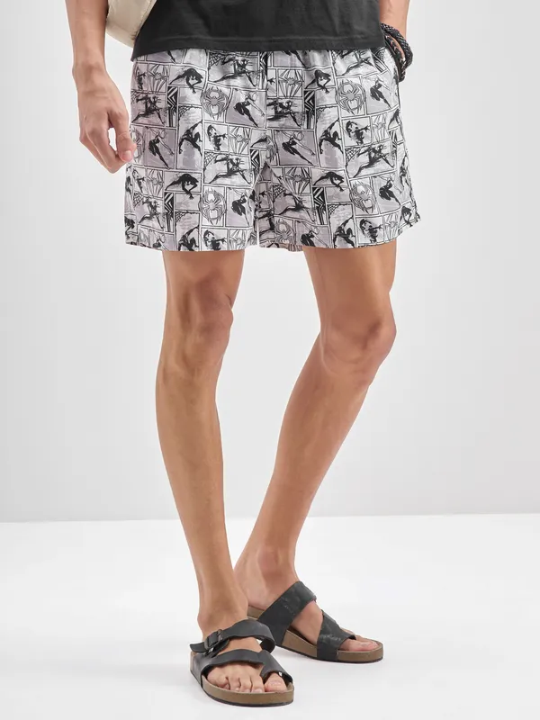 Marvel By Highlander Men White Spider-Man Cotton Boxers