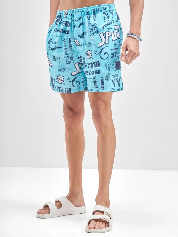 Mavel By Highlander Men Blue Spider-Man Cotton Boxers