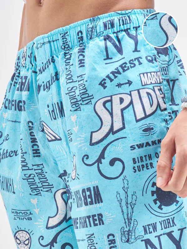 Mavel By Highlander Men Blue Spider-Man Cotton Boxers