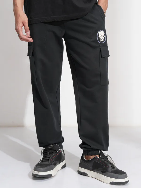 Black Panther Men Relaxed Fit Cargos