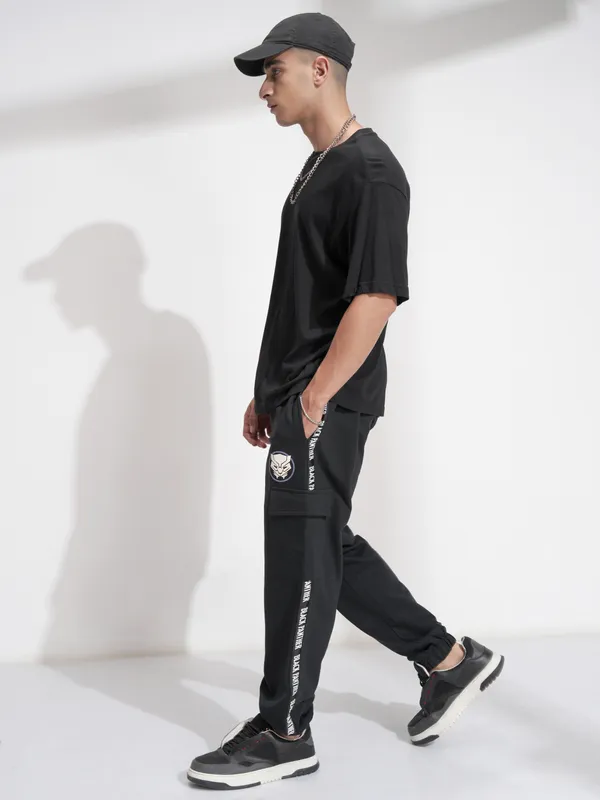 Black Panther Men Relaxed Fit Cargos