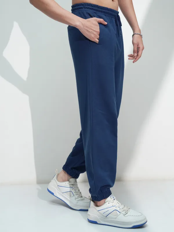 Marvel By Highlander Men Navy Blue Spider-Man Solid Relaxed Fit Joggers