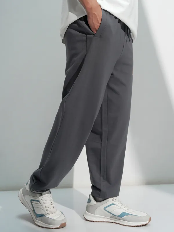 Marvel By Highlander Men Grey Black Panther Solid Relaxed Fit Joggers