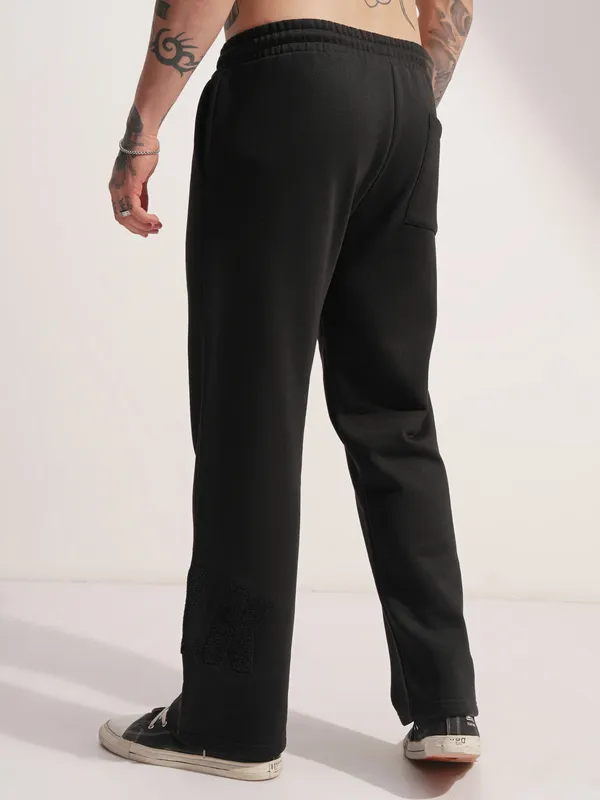 Marvel By Highlander Men Black Hulk Baggy Solid Casual Trouser