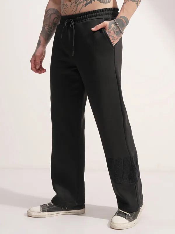 Marvel By Highlander Men Black Hulk Baggy Solid Casual Trouser