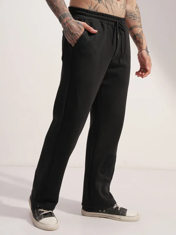 Marvel By Highlander Men Black Hulk Baggy Solid Casual Trouser