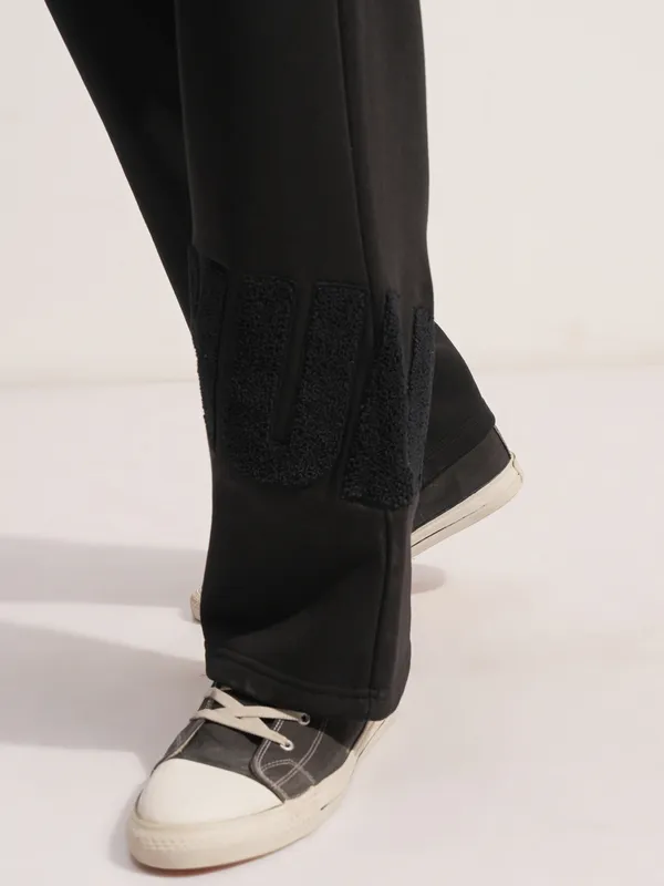 Marvel By Highlander Men Black Hulk Baggy Solid Casual Trouser