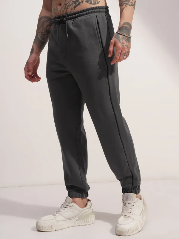 Marvel By Highlander Men Grey Black Panther Baggy Solid Joggers