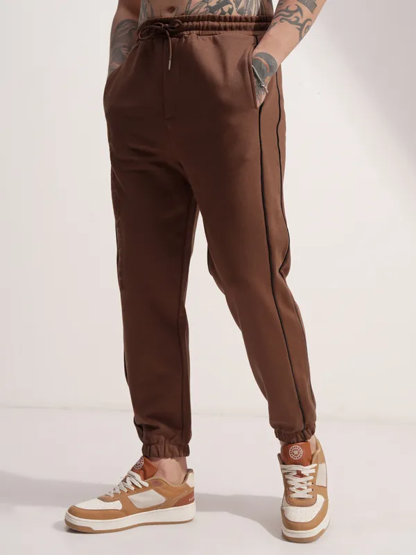 Marvel By Highlander Men Brown Black Panther Baggy Solid Joggers