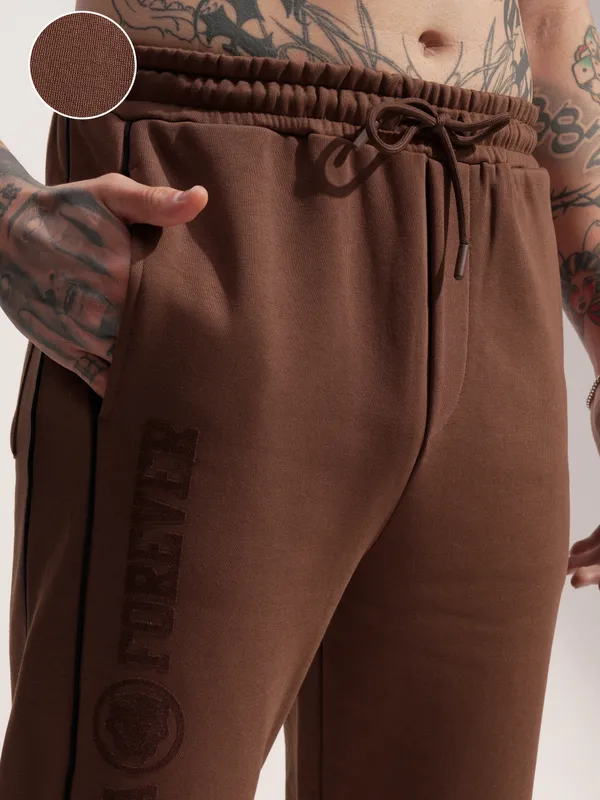 Marvel By Highlander Men Brown Black Panther Baggy Solid Joggers