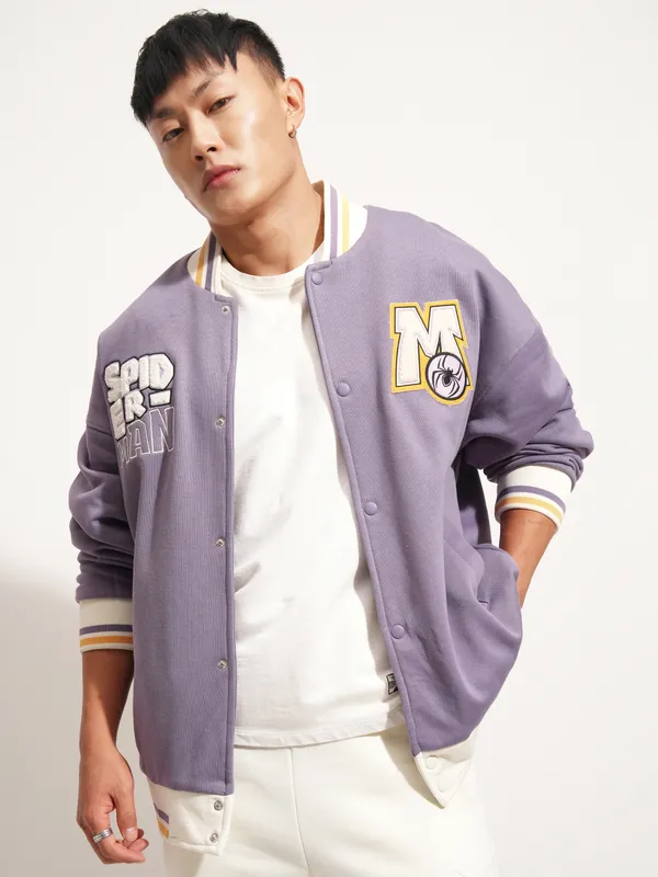 Spider-Man Printed Varsity Jacket