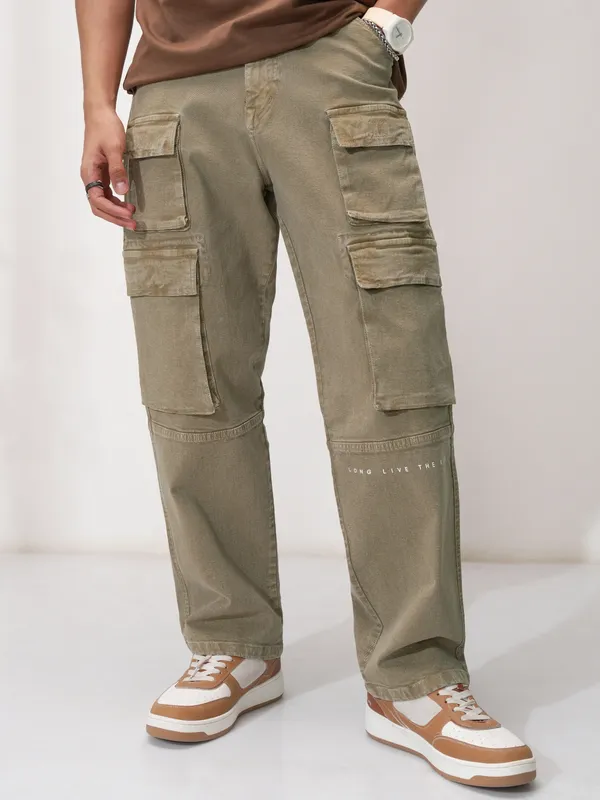 Marvel By Highlander Men Khaki Black Panther Relaxed Fit Stretchable Jeans