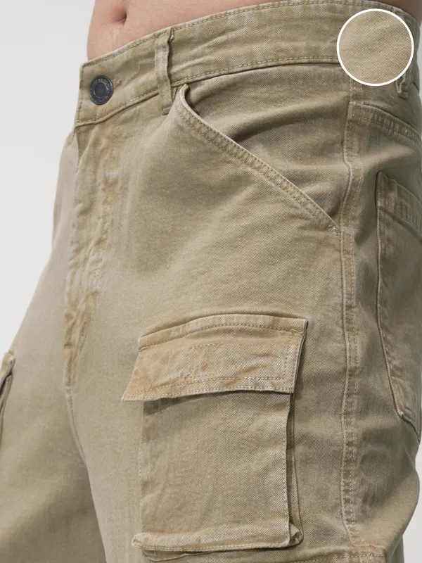 Marvel By Highlander Men Khaki Black Panther Relaxed Fit Stretchable Jeans