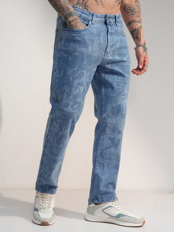 Black Panther Men Tapered Fit Jeans