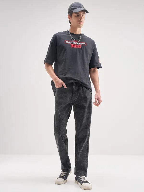 Marvel By Highlander Men Black Black Panther Straight Fit Jeans