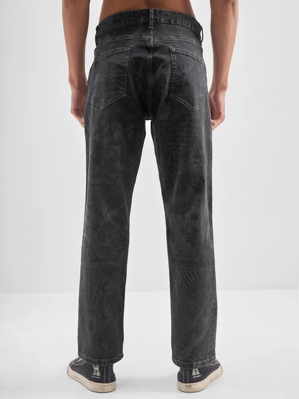 Marvel By Highlander Men Black Black Panther Straight Fit Jeans