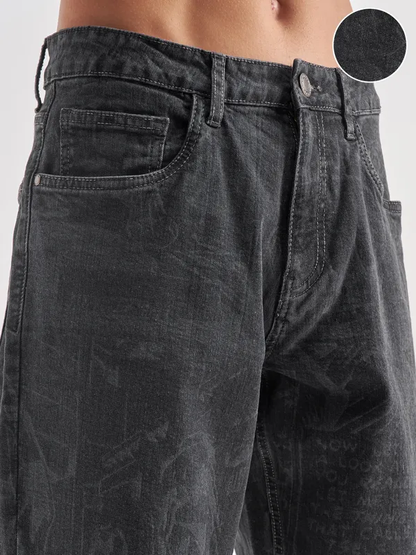 Marvel By Highlander Men Black Black Panther Straight Fit Jeans