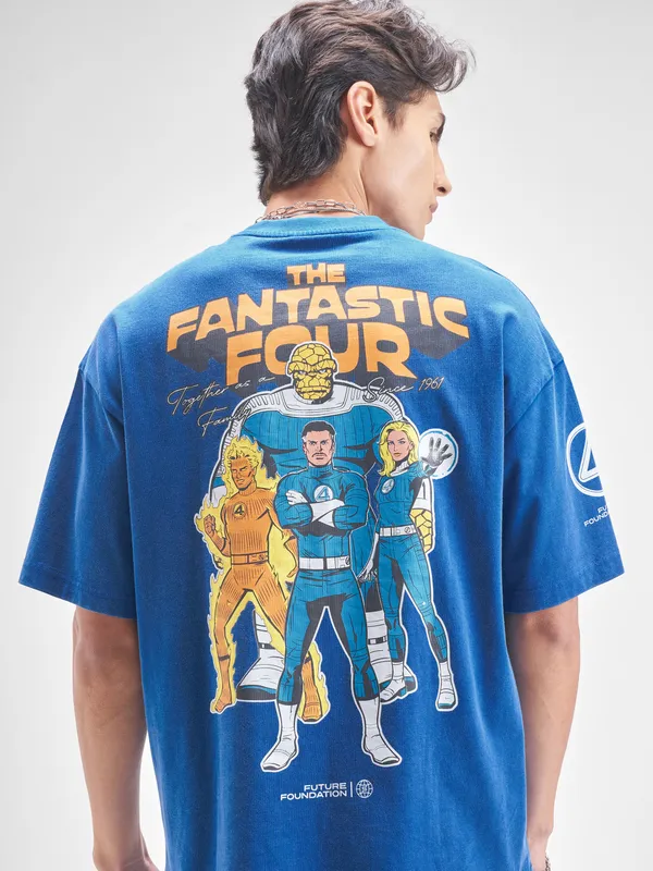 The Fantastic Four Men Printed Round Neck T-Shirt